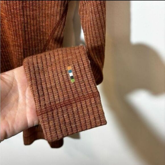 Smartwool Thermal Merino Wool Base Layer Rib Turtleneck Sweater NEW XS Pecan - Picture 9 of 15